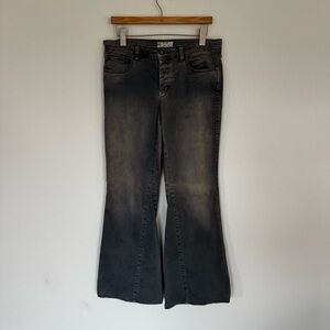 Free People Washed Flared Pants Size 29